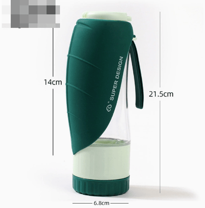2-in-1 Portable Dog Water Bottle & Food Bowl – Foldable, Leakproof Travel Dispenser for Pets - Kool Pet Essentials