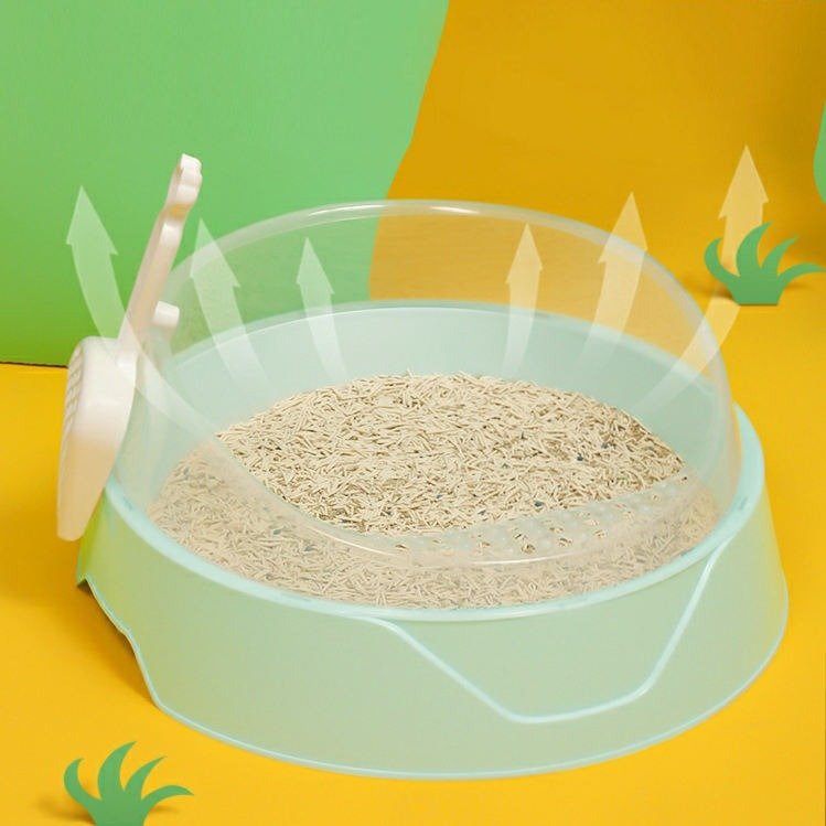 Large Semi-Enclosed Cat Litter Box with Shovel - Kool Pet Essentials
