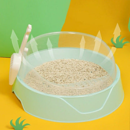 Large Semi-Enclosed Cat Litter Box with Shovel - Kool Pet Essentials