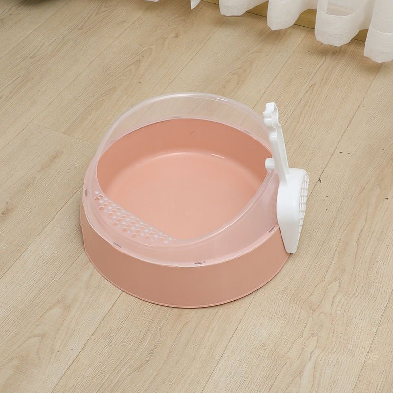 Large Semi-Enclosed Cat Litter Box with Shovel - Kool Pet Essentials