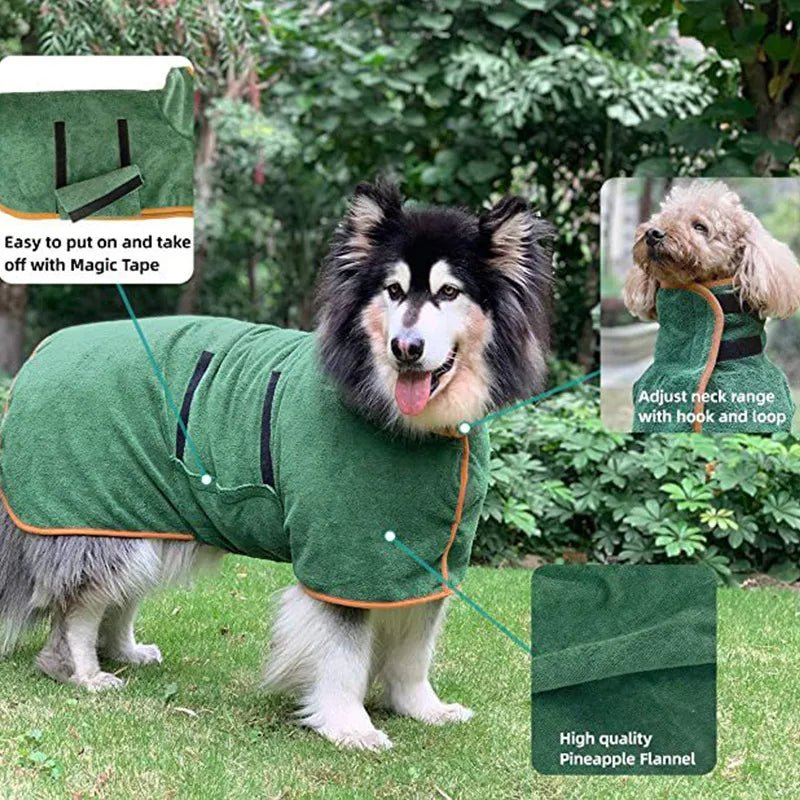 Pet Bathrobe Fast Drying Towel - Kool Pet Essentials